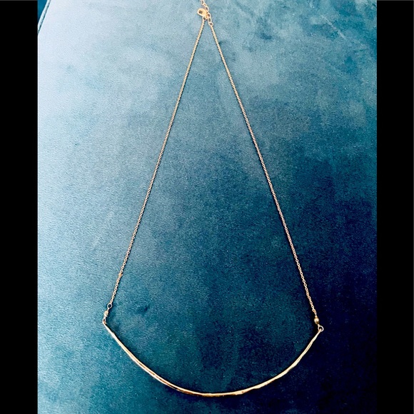 Jewelry - Gold Minimalist Bracket Necklace - 7.5 inches, gold vermeil